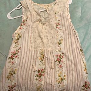 Lovestitch Floral/stripe Tank